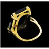 Image 3 : 14KT Yellow Gold Ladies Black Onyx Ring