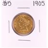 Image 1 : 1905 $5 Liberty Head Half Eagle Gold Coin