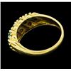 Image 3 : 14KT Yellow Gold Ladies 0.50 ctw Sapphire, Emerald and Ruby Ring.