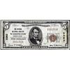 Image 1 : 1929 $5 Citizens NB of Washington, Pennsylvania CH# 3383 National Currency Note