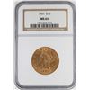 Image 1 : 1901 $10 Liberty Head Eagle Gold Coin NGC MS61