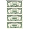 Image 2 : Uncut Sheet of (4) 1995 $5 Federal Reserve Notes Atlanta