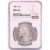 Image 1 : 1881-S $1 Morgan Silver Dollar Coin NGC MS64* Star