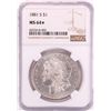 Image 1 : 1881-S $1 Morgan Silver Dollar Coin NGC MS64* Star