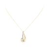 Image 1 : 14KT Yellow and White Gold 0.40 ctw Diamond Freeform Pendant with Chain