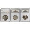 Image 1 : Lot of 1945-D to 1947-D Walking Liberty Half Dollar Coins NGC MS65