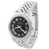 Image 2 : Rolex Datejust Stainless Steel 36mm Black Roman Diamond Dial Watch