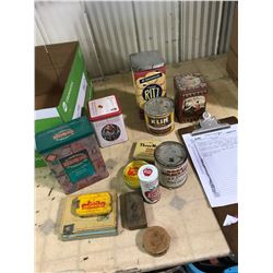 LOT OF TIN CANS (14)