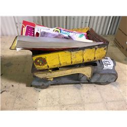 LUMAR CONTRACTORS METAL TOY TRUCK + 2 WORD FIND PUZZLES + TOY