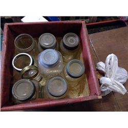 VARIOUS MASON JARS  AND EXTRA LIDS