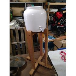 WATER JUG AND STAND, 26" TALL