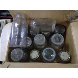 BOX OF MASON JARS