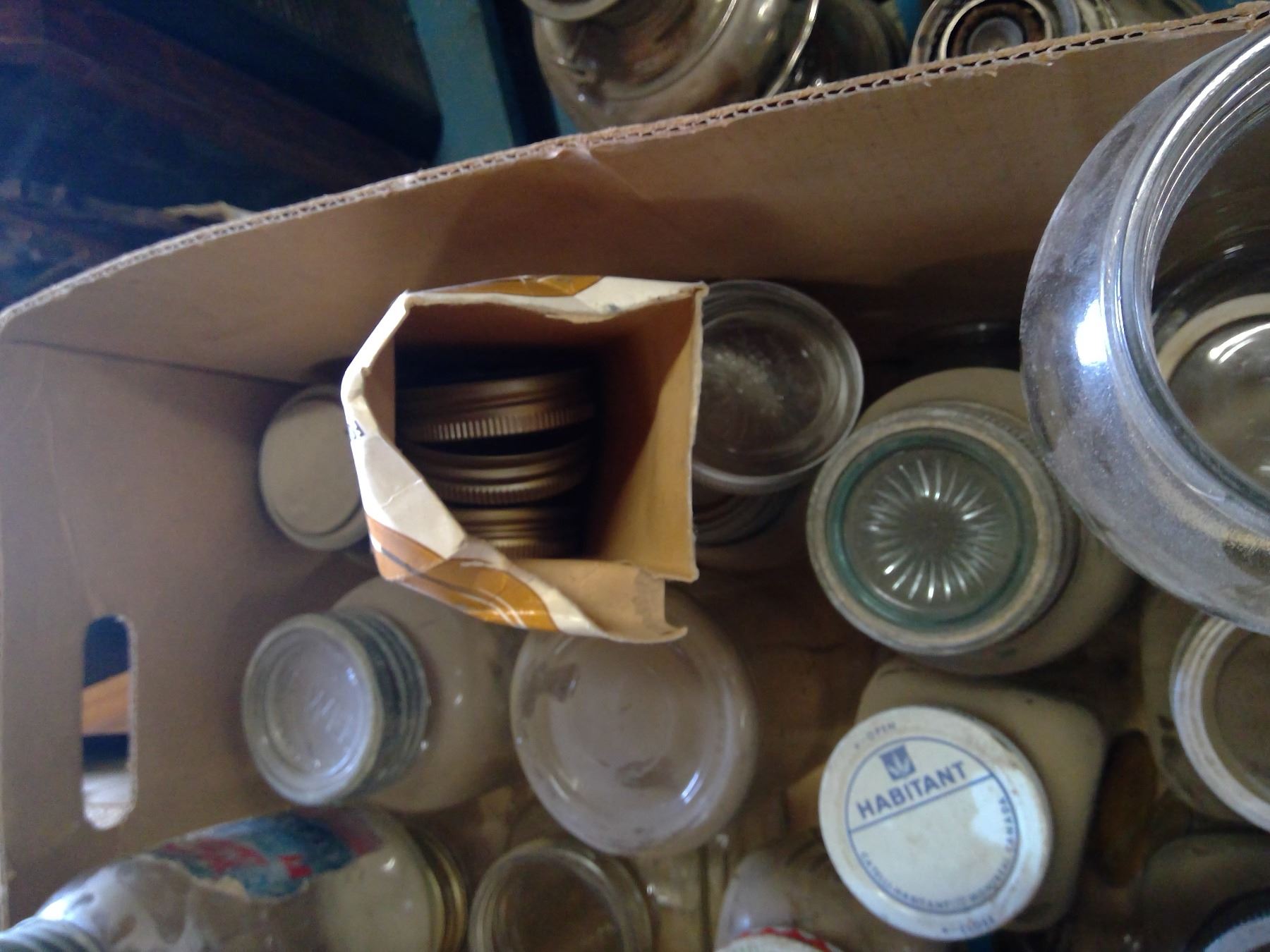 BOX OF MASON JARS