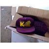 Image 2 : BOX OF BURGANDY, FLAT BEAK HATS "KEARNS EQUIPMENT"