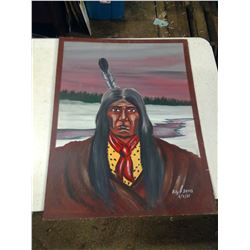 BILLY BRASS INDIGENOUS CHIEF (30 1/2"x24")