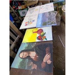 6 HAND PAINTED CANVASES