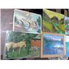 Image 2 : 5 HAND PAINTED CANVASES AND ONE LAMINATED PUZZLE PICTURE