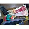 Image 2 : BOX OF MISC, UMBRELLA, COLEMAN BEER COZY, PRIZE RIBBONS, ECT.