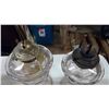 Image 4 : 2 COAL OIL LAMPS PATTERNED