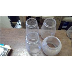 4 BARN LAMP CHIMNEYS