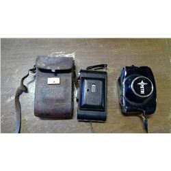 2 CAMERAS ONE VINTAGE KODAK AND VINTAGE PETRI