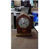 Image 1 : WOODEN MANTLE CLOCK W/PENDULUM