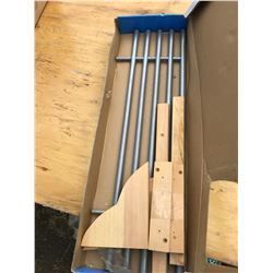TUBULAR PIPE SHELF KIT W/ EXTRA WOOD PIECES