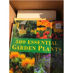 BOX OF ASSORTIED BOOKS (GARDENING, REPAIR BOOK, NOVELS)