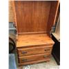 Image 1 : WOODEN CABINET W/ 2 DRAWERS AT BOTTOM