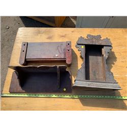 Lot of Clock Frames and Wall Shelves