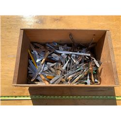 Wooden Box of Misc. Cutlery