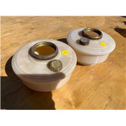 2 Milk Glass Lamp Bases