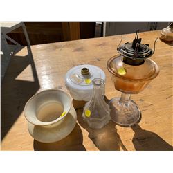 Lot of Lamp Bases and Chimney