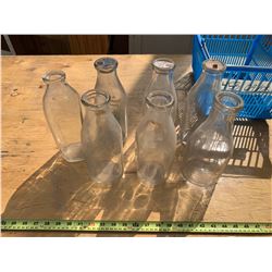 7 Milk Bottles (2 With Advertising)