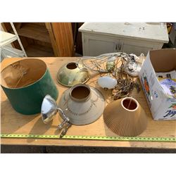 Lot of Lamp, Lamp Shades, Heater