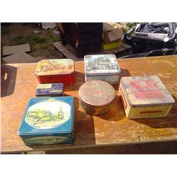 LOT OF 6 TINS