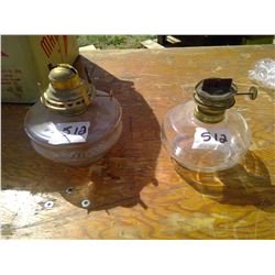 2 LAMPS CLEAR GLASS