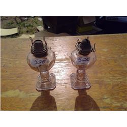 TWO COAL OIL LAMPS #1 PATTERN