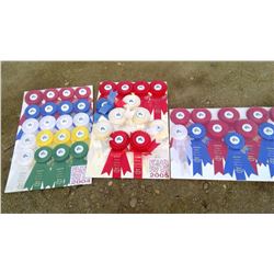 3 BOARDS OF HORSE SHOW RIBBONS