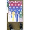 Image 4 : 3 BOARDS OF HORSE SHOW RIBBONS