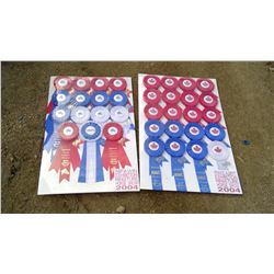 2 BOARDS OF HORSE SHOW RIBBONS