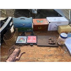 JEWLERY BOX + STORAGE/MAIL HANGER +BATHROOM FAUCETS