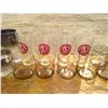 Image 4 : 11 CLEAR GLASSES WITH BLACK GLITER + 12 DRINKING GLASSES