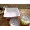 Image 8 : GLASS PLATES  SET + 3 OVEN DISHES + 2 CANDLE HOLDERS + 2 SERVING PLATES 3 TEACUP