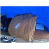 Image 4 : 2 CIRCLE WOODEN STORAGE BOXES + WINTER BOOTS SZ: 11 + COVERALLS SZ: 3XL