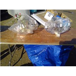 2 CEILING LIGHTS ONE GOLD ONE BLACK