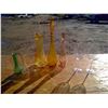 Image 1 : 2 ORANGE VASES+ 3 CLEAR VASES+ ONE GREEN