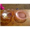 Image 1 : PINK DEPRESSION GLASS+ CARAMEL GLASS