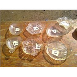 7 CLEAR CANDY DISHES