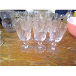 5 FANCY DRINKING GLASSES